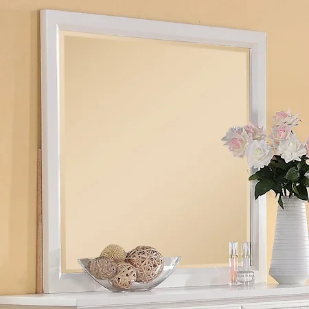 Dresser Mirror with Wood Frame